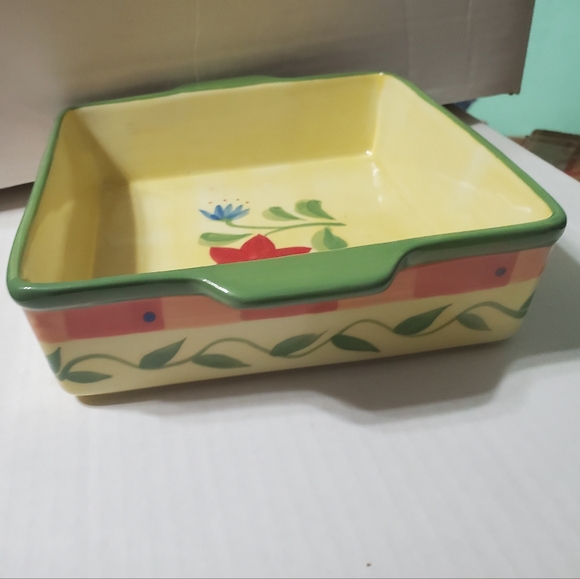 Pfaltzgraff NAPOLI Square Baking Dish Floral Hand - Picture 3 of 12